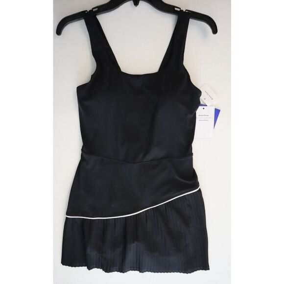 JoyLab 309-09-0910 Womens Sz S Black Knit Asymmetrical Pleated Active Mini Dress - Picture 16 of 16